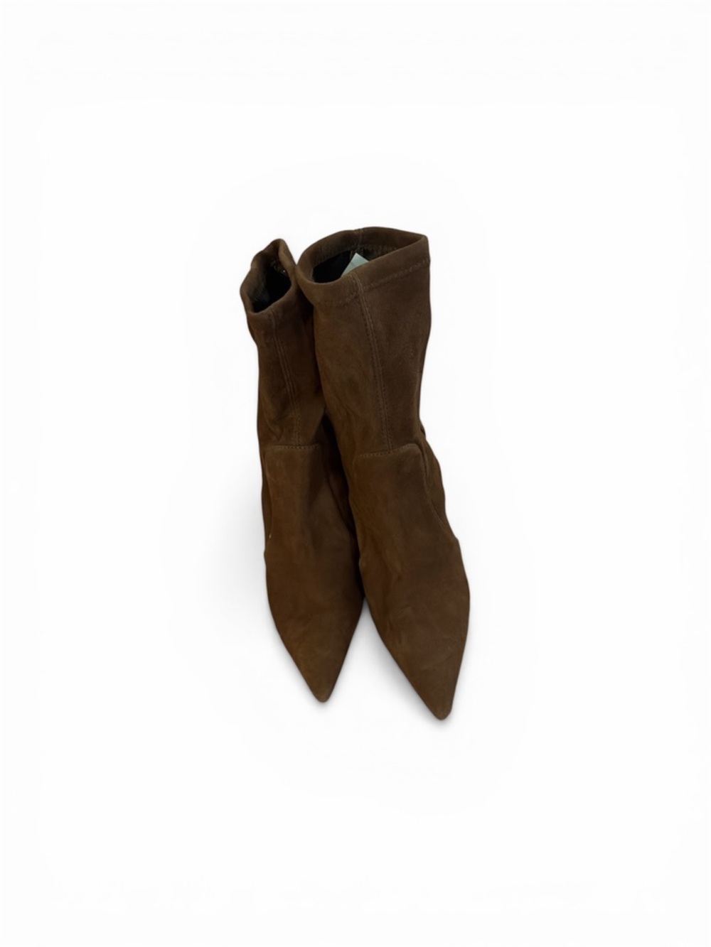 Stuart Weitzman Suede Ankle Boots Taupe Beige Size 5.5